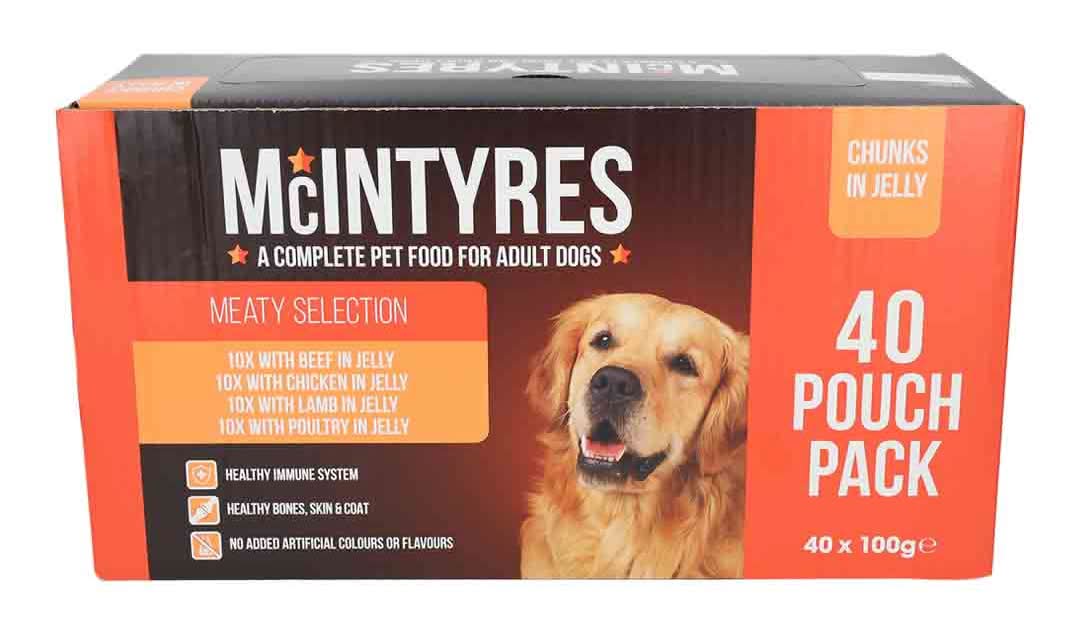 Mcintyres Adult, Chunks in Jelly Wet Dog Food (40 x 100g)