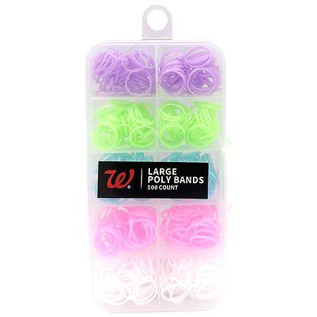 Walgreens Large Poly Bands, Assorted (500 ct)