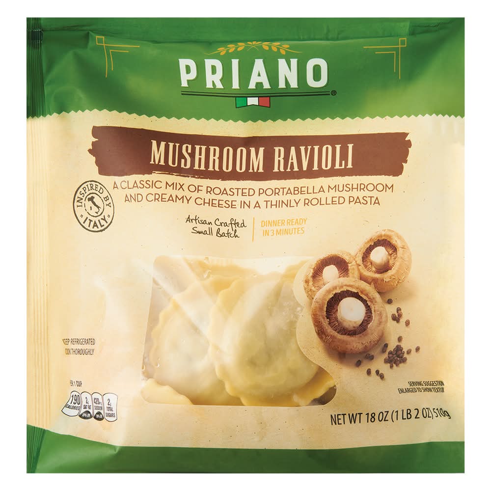 Priano Ravioli, Mushroom (18 oz)