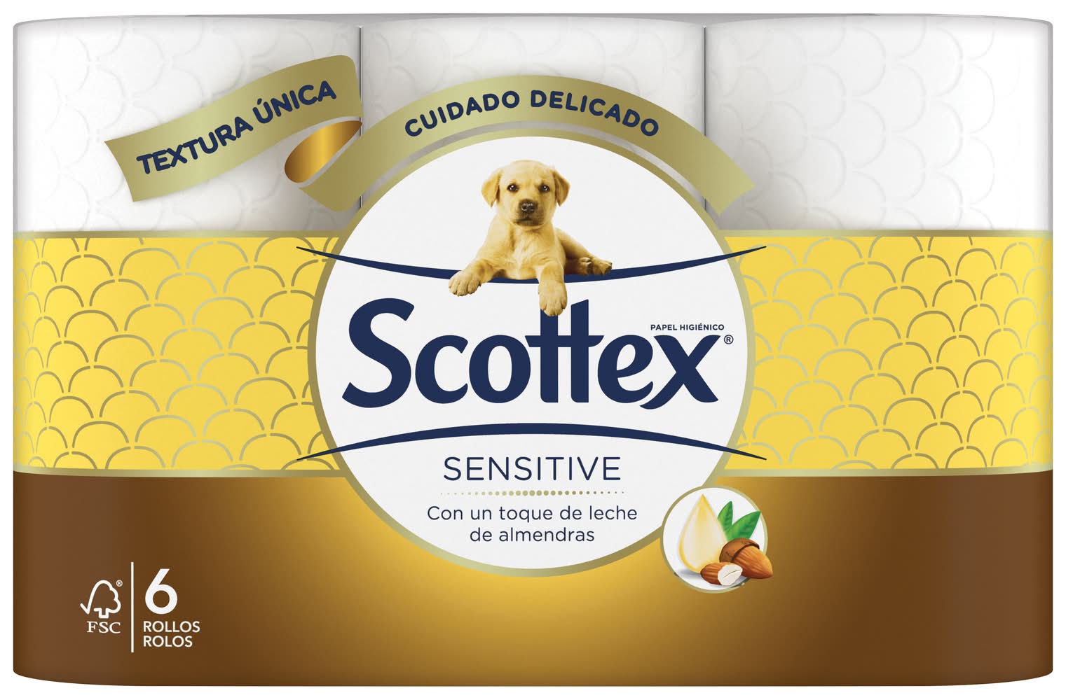 Papel higiénico sensitive (pack 6) · Scottex (6 un)