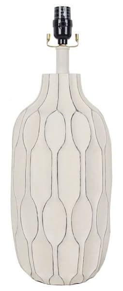 White Honeycomb Table Lamp Base, 21"