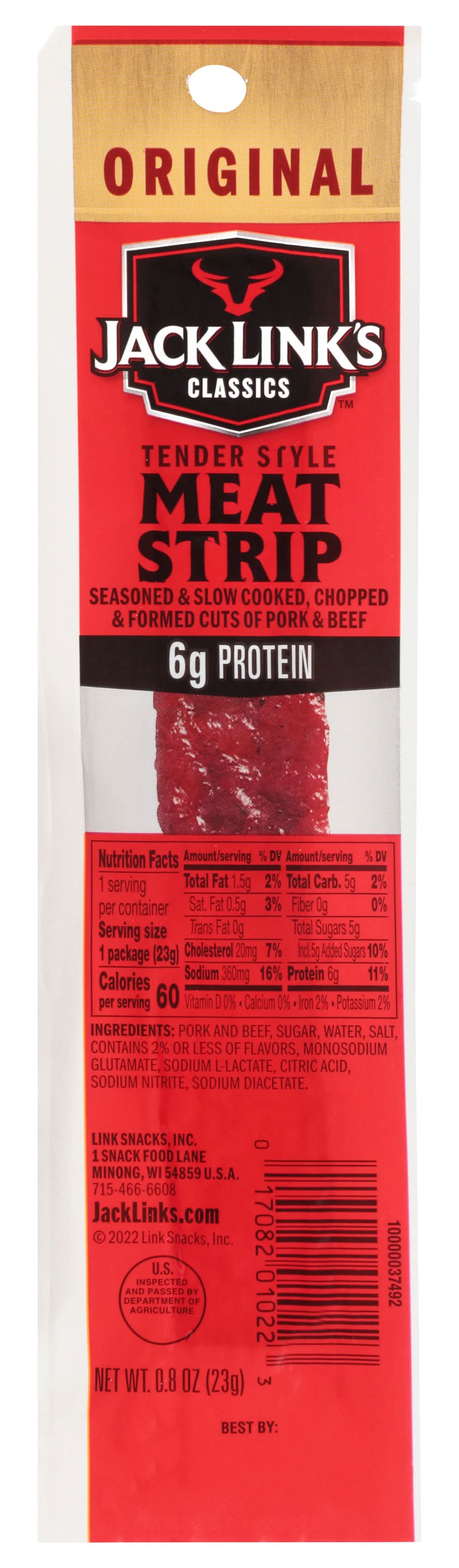 Jack Link's Classics Meat Strip, Tender Style (0.8 oz)