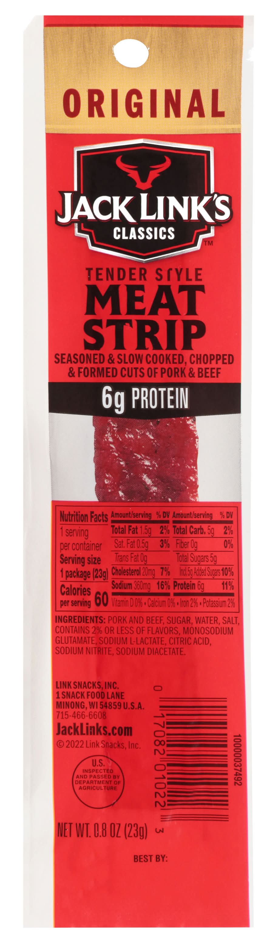 Jack Link's Classics Meat Strip, Tender Style (0.8 oz)