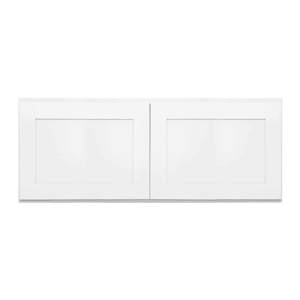 RELIABILT Fairplay 30-in W x 12-in H x 12-in D White Wall Ready To Assemble Plywood Cabinet (Recessed Panel Shaker Door Style) | LS-SW-W3012B