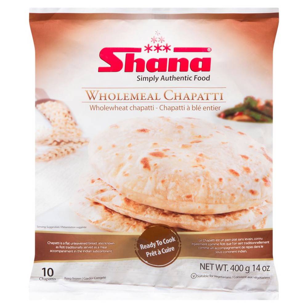 Shana Wholemeal Chapatti (400 g, 10 ct)