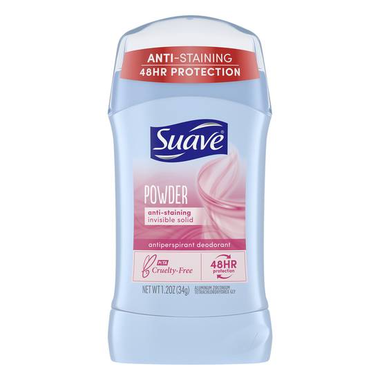 Suave Anti-Staining Powder Solid Deodorant (1.2 oz)