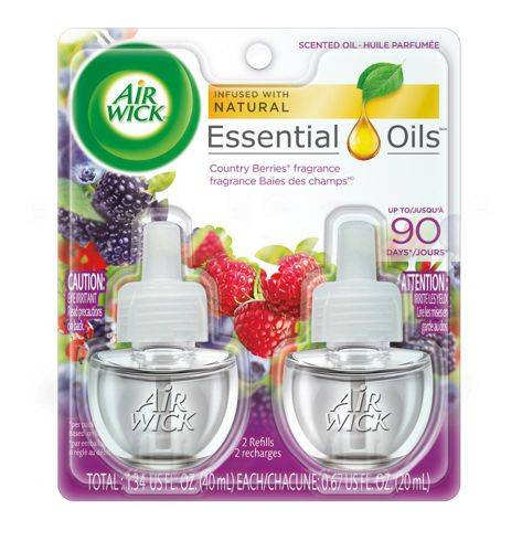 Air wick recharge d'huile parfumée baies de pays (2 x20 ml) - scented oil refills country berries (2 units x 20 ml)