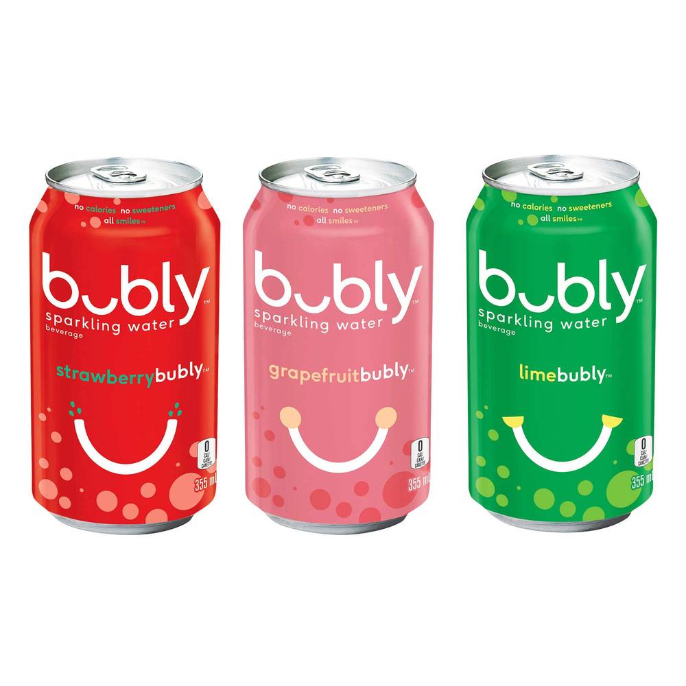 Bubly Sparkling Water Variety 355 Ml 24-Pack