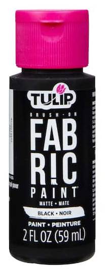 Tulip Matte Brush-On Fabric Paint, Black - Noir