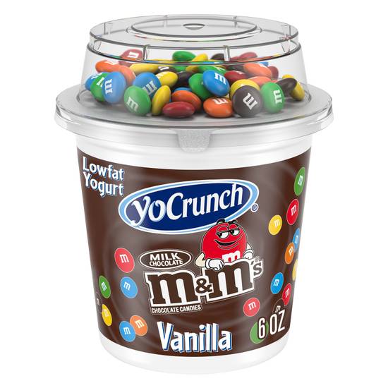 Yocrunch Vanilla Yogurt with Milk Chocolate M&M's 6oz