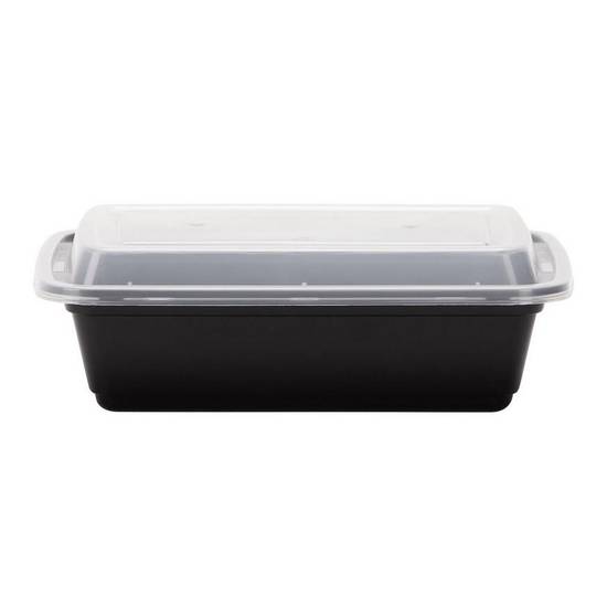 Rectangular Plastic Microwave Tray Containers, 7in, 24oz, 5ct