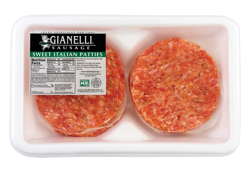 Gianelli Sweet Italian Sausage Patties