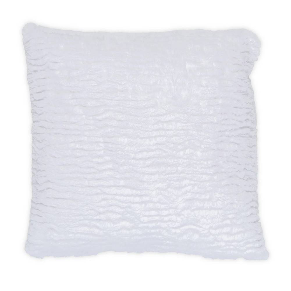Hometrends White Fur Decorative Pillow Delivery Near Me Order Online