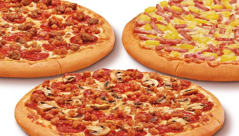 Three Medium Pizzas