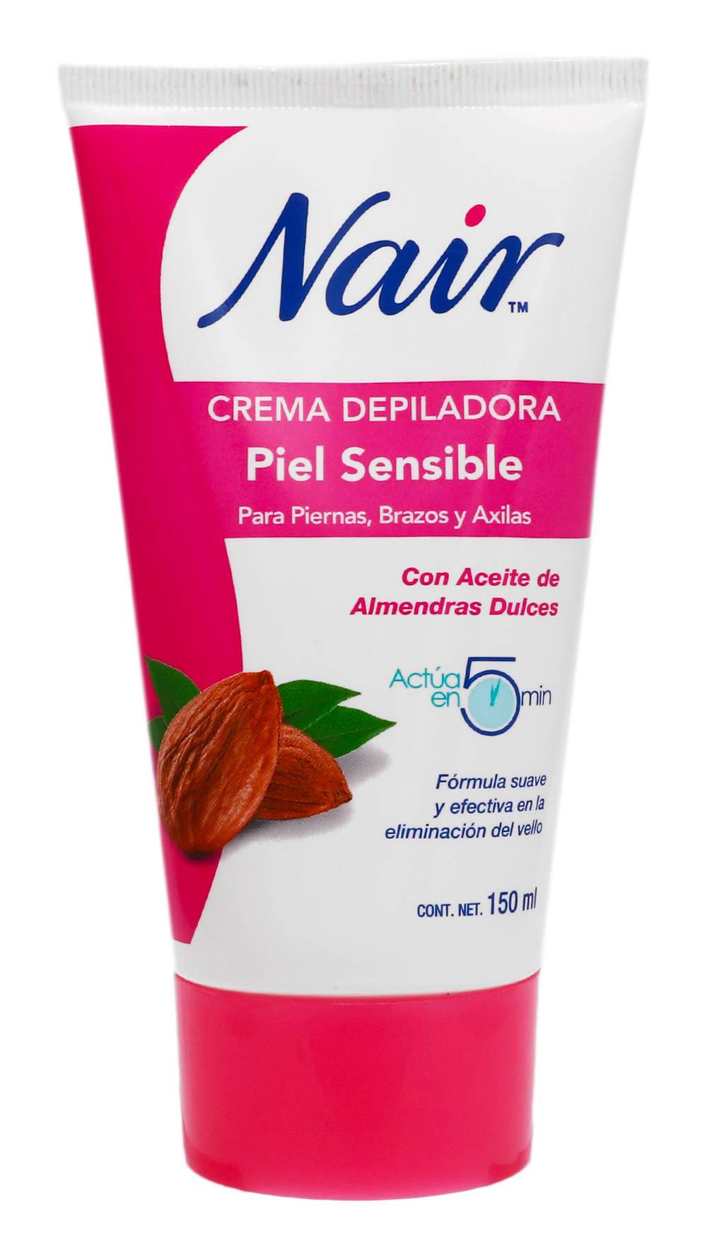 Nair · Sensible crema depiladora con aceite de almendras dulces (150 ml)
