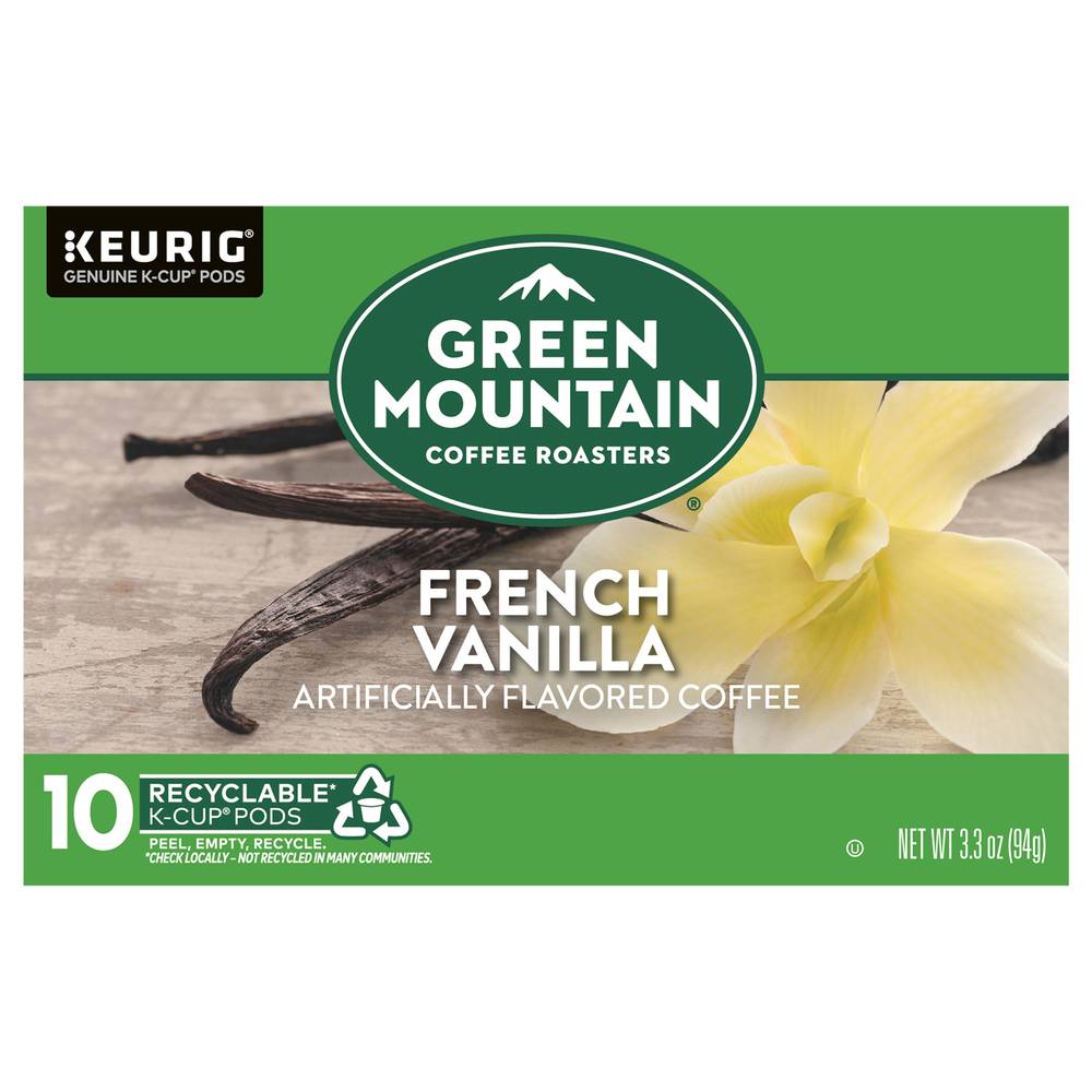 Keurig Green Mountain Coffee Roasters Single-Serve K-Cup Pods, French Vanilla-Light Roast (0.33 oz, 10 ct)