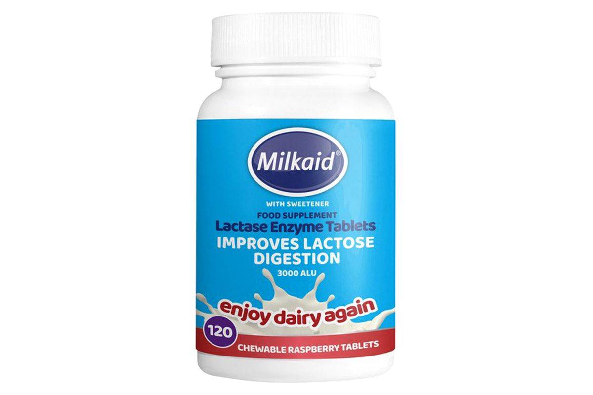 Milkaid Lactase Enzyme Supplement - 120 Tablets