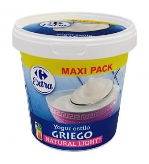 Yogur griego natural light Carrefour Extra 1 kg.