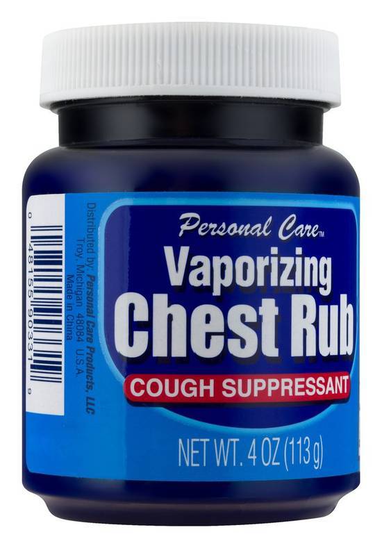Personal Care Vaporizing Chest Rub Cough Suppressant