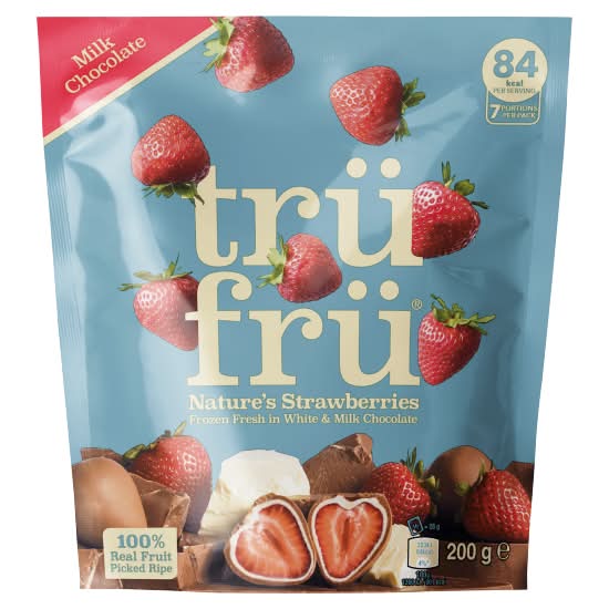 Tru Fru Strawberries in White & Milk Chocolate (200g)