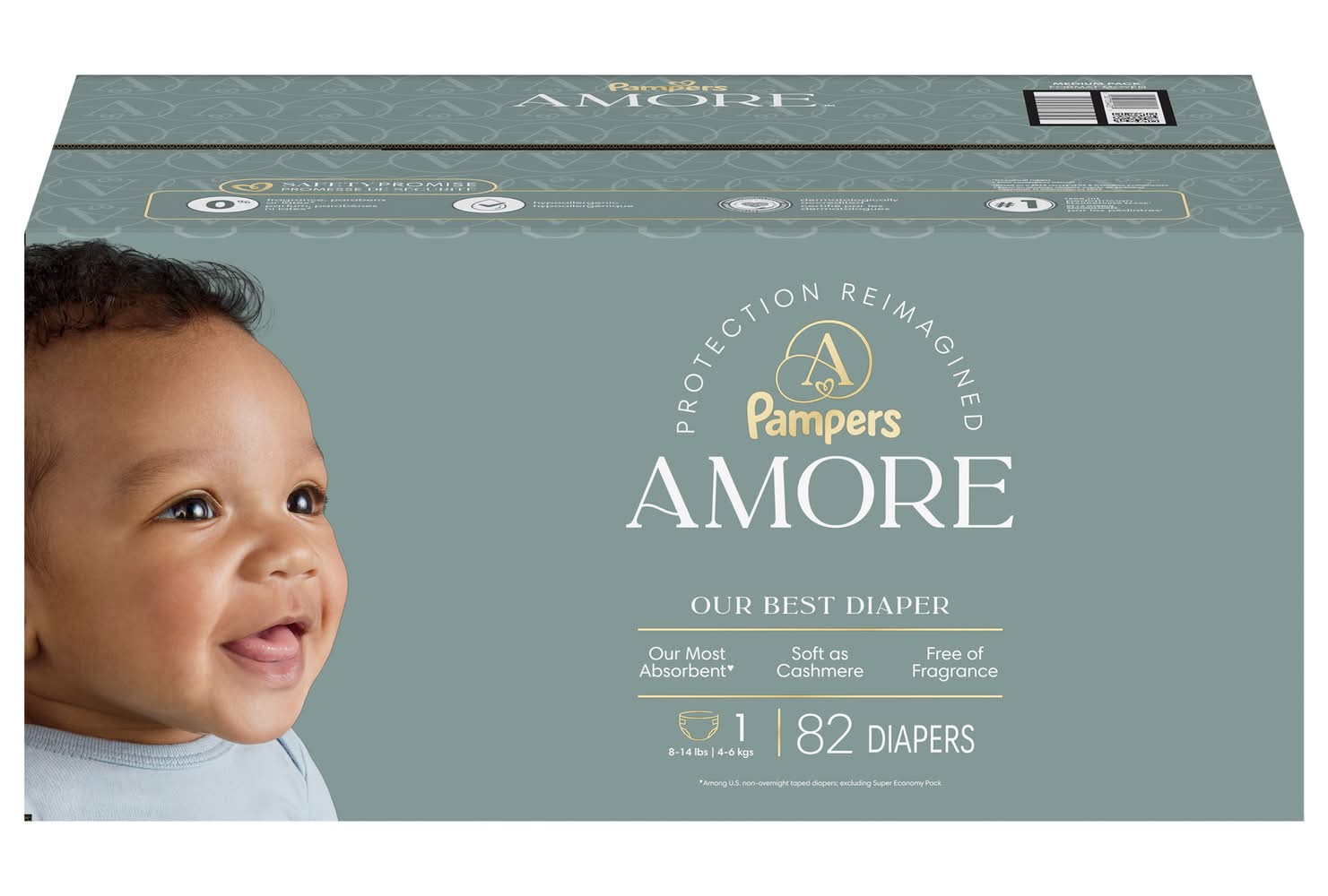 Pampers Amore Our Best Diapers, 1 (82 ct)