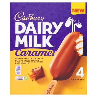 Cadbury Dairy Milk Ice Cream (4 ct) (vanilla-caramel)