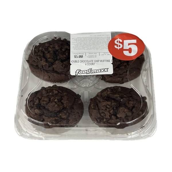 Double Chocolate Muffins, 4 Count