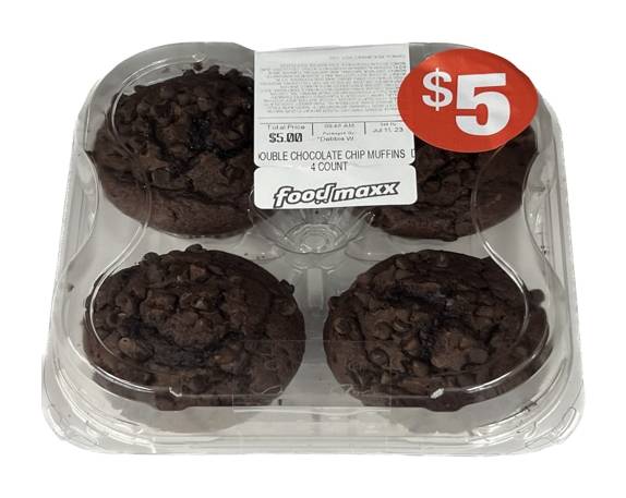 Double Chocolate Muffins, 4 Count