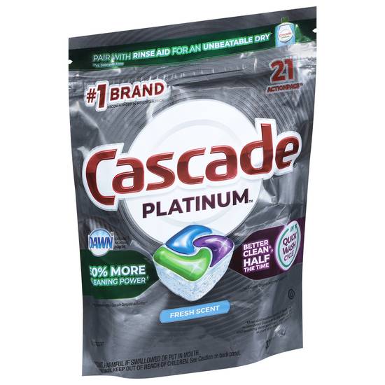 Cascade Platinum Actionpacs Fresh Scent Dishwasher Detergent (21 ct)