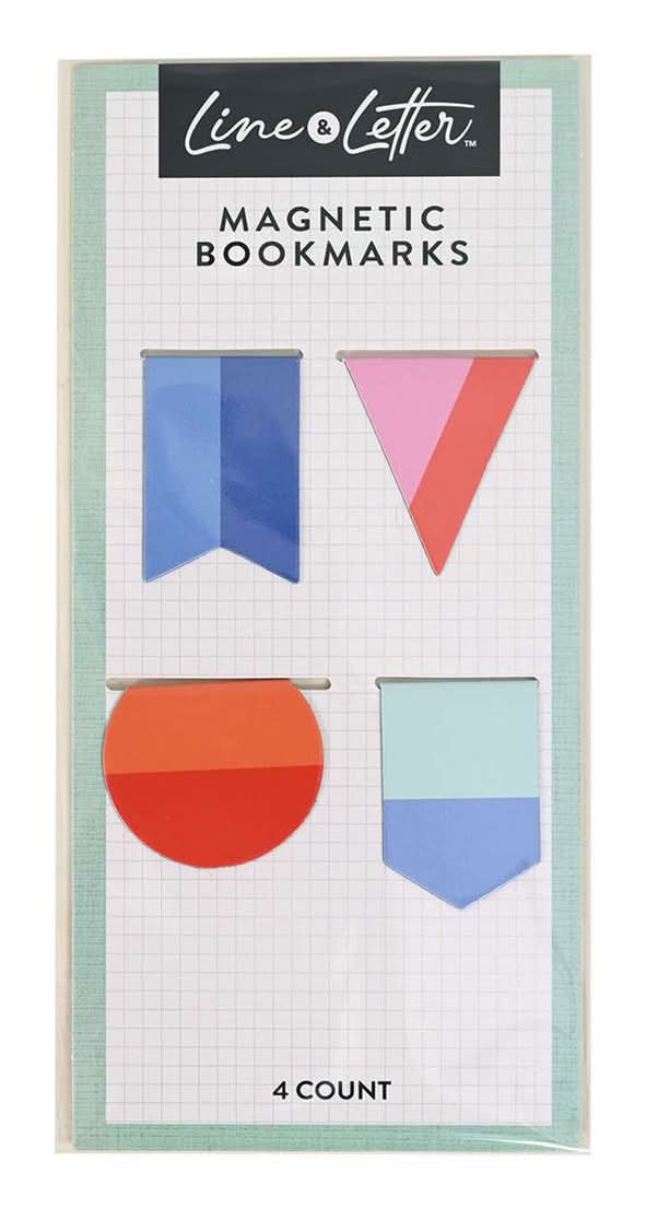 Line & Letter Magnetic Bookmarks - Shapes