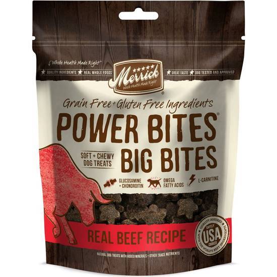 Merrick Power Bites Big Bites Real Beef Dog Treats (6 oz)