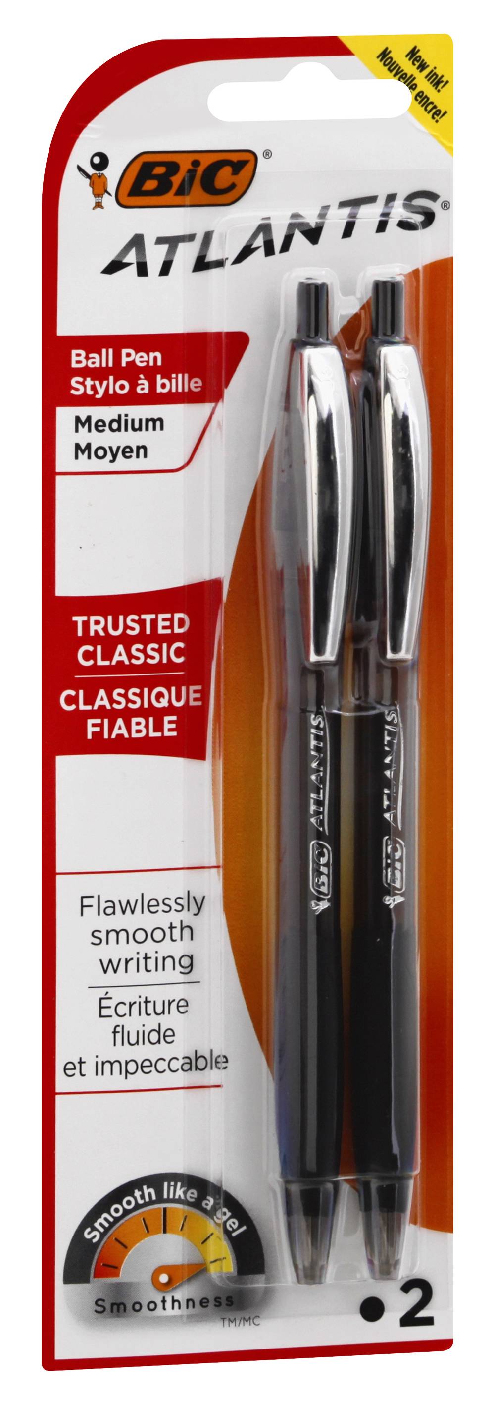 BiC Atlantis Medium Trusted Classic Black Ball (1.6 oz)