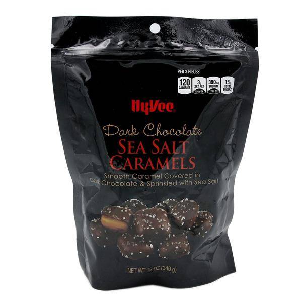 Hy-Vee Sea Salt Caramels ( dark chocolate)