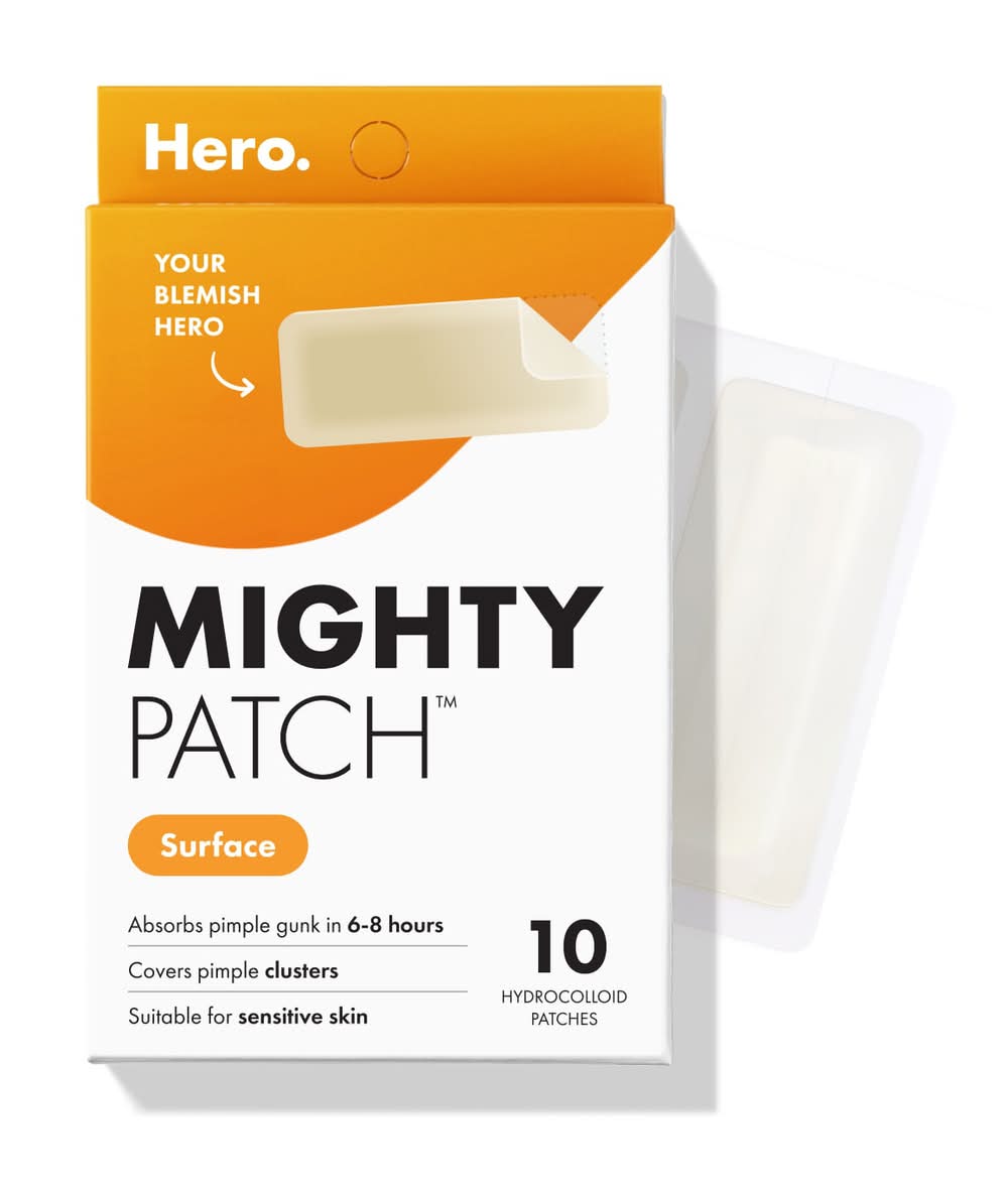 Hero Surface Mighty Pimple Patch Hydrocolloid Strip (10 ct)