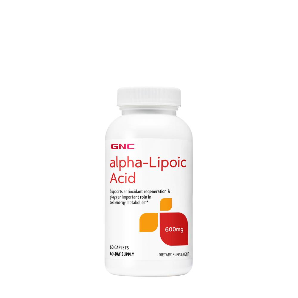 Gnc Alpha Lipoic Acid 600mg Caplets(60 Ct)