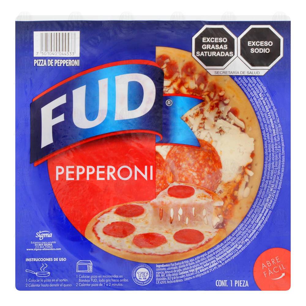 FUD · Pizza pepperoni individual (220 g)