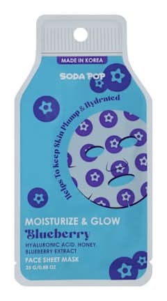 Soda Pop Blueberry Face Sheet Mask 0.8oz