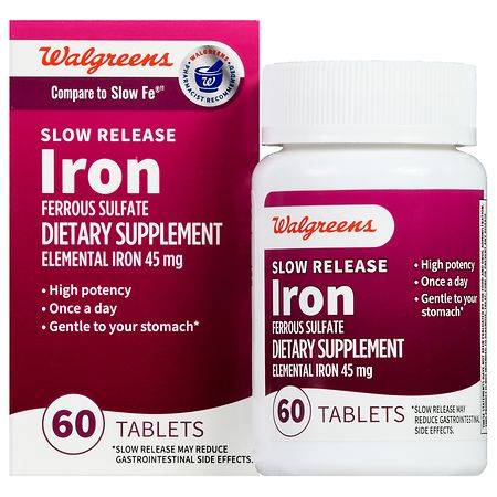 Walgreens Ferrous Sulfate 45 mg Timed Release