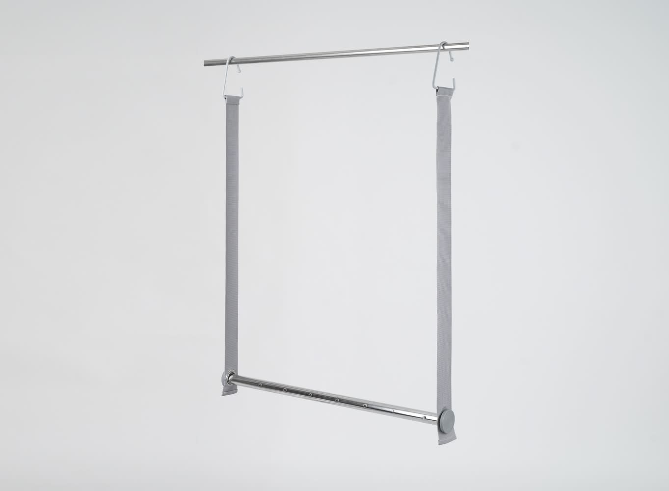 Style Selections 42-in L x 34.25-in H Extendable Polished chrome Metal Closet Rod with Hardware