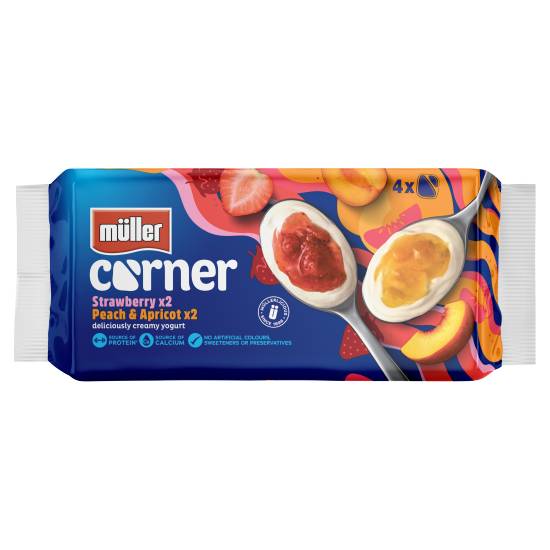 Müller Corner Deliciously Creamy Yogurt (strawberry-peach-apricot)