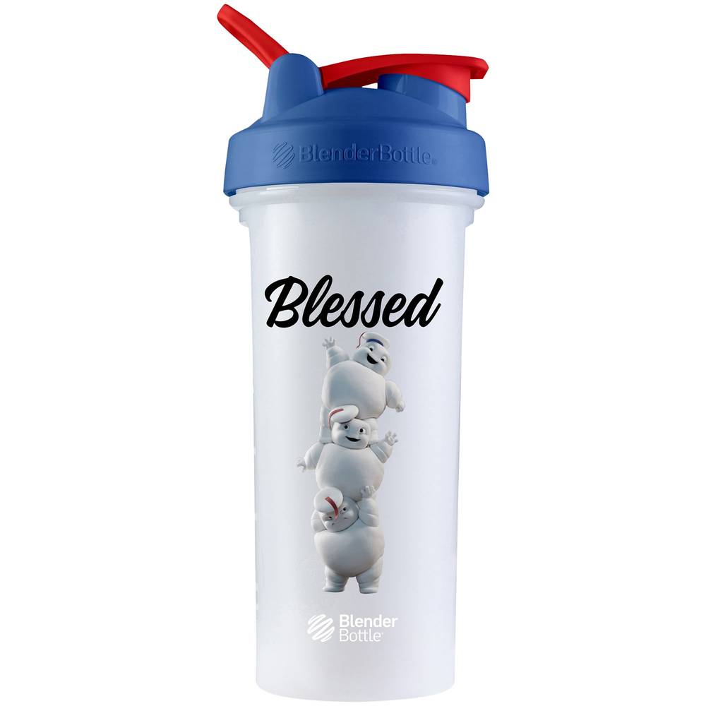 Classic V2 Blessed Blender Bottle With Wire Whisk Blenderball - Ghostbusters Mini Pufts (28 Fl Oz. Capacity)