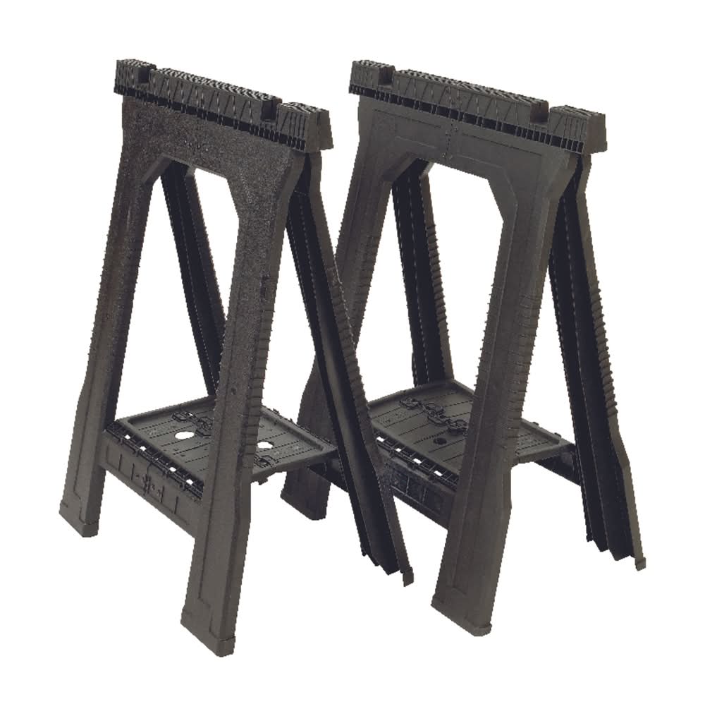 Stanley 32 In. H X 22-1/2 In. W X 5 In. D Folding Sawhorse 800 Lb. Cap. 2 Pc