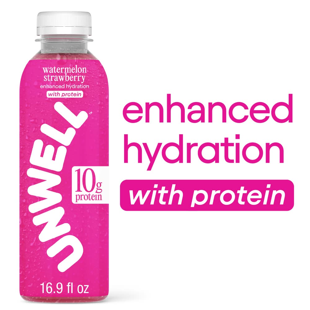 unwell Enhanced Hydration Protein Drink, Watermelon Strawberry (16.9 fl oz)
