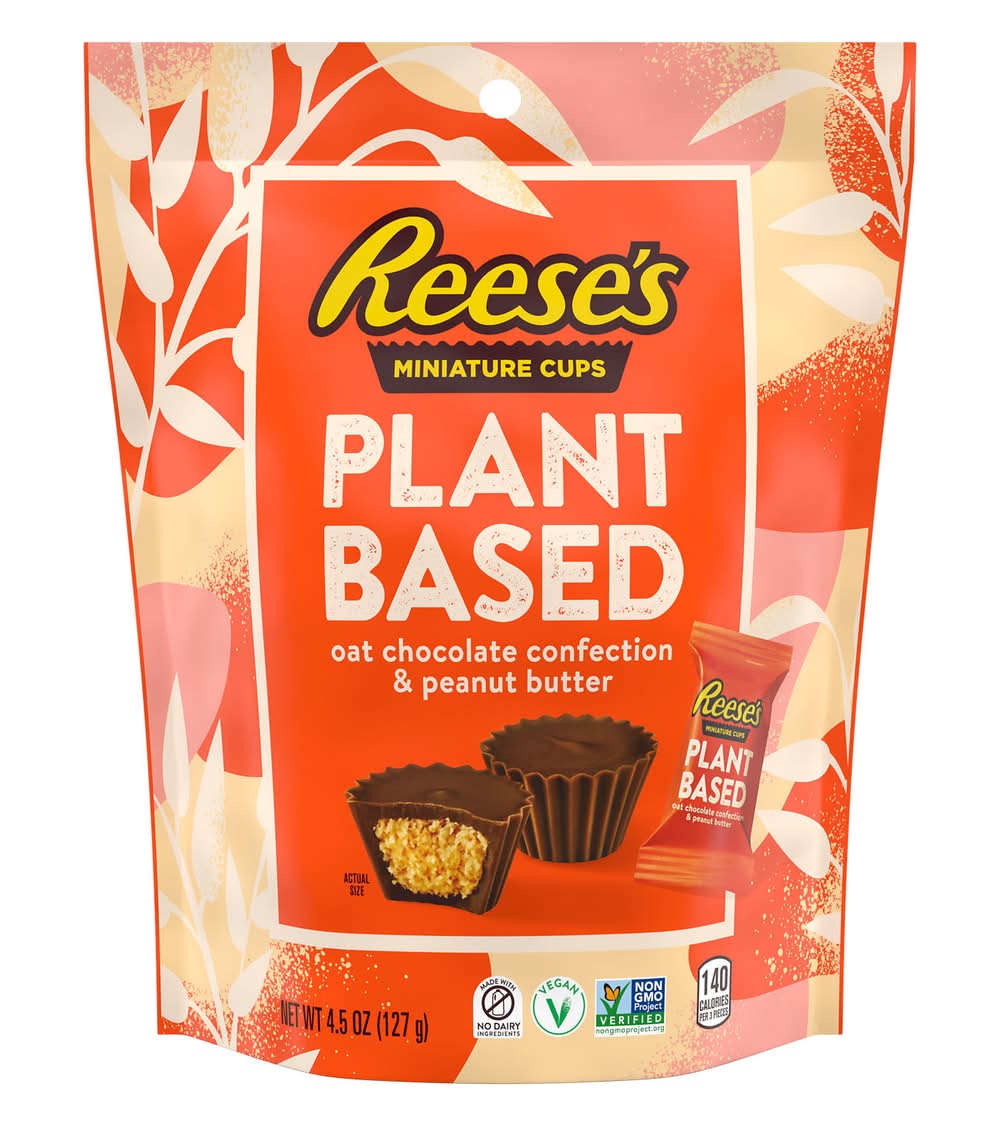 Reese's Plant Based Miniature Cups, Oat Chocolate Confection & Peanut Butter (4.5 oz)