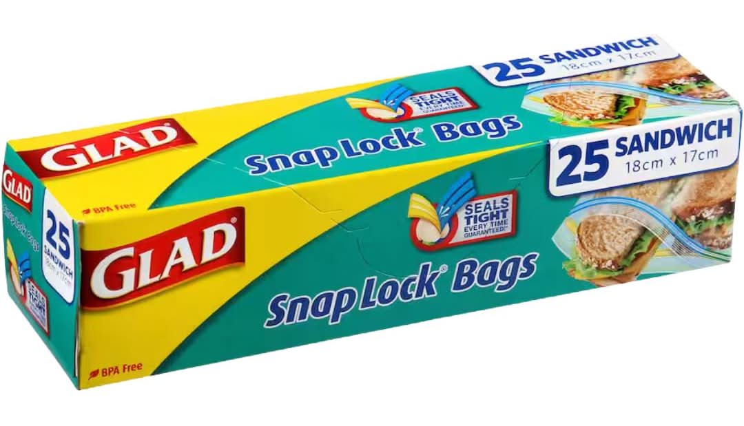 Glad Snap Lock Bags Sandwich 25pk