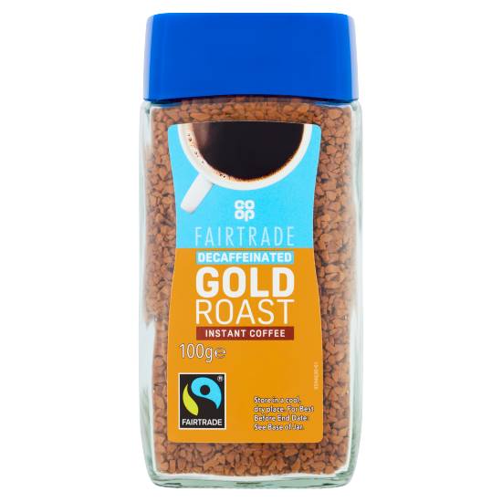 Co-Op Fairtrade Decaffeinated Gold Roast Instant Coffee 100g