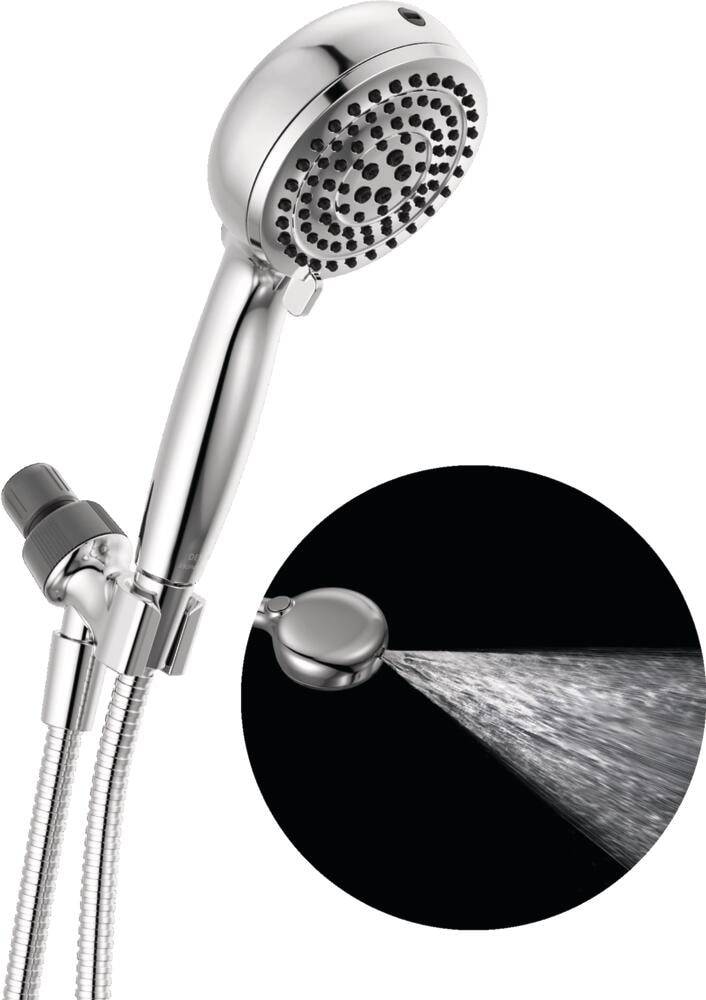 Delta ProClean Chrome 4.5-in Round Handheld Shower Head 2.5-GPM (9.5-LPM) | 75720D