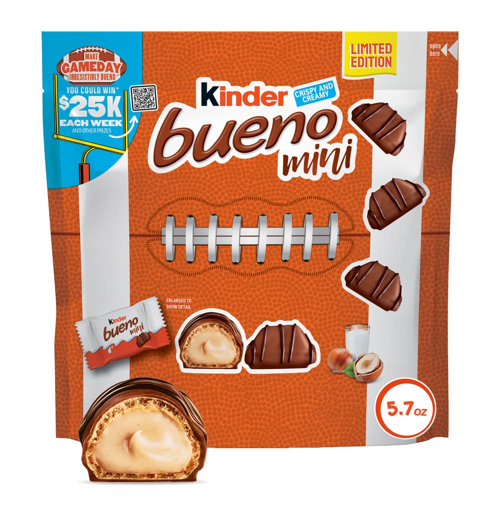 Kinder Bueno Mini Crispy Creamy Chocolate Bites, Milk Chocolate-Hazelnut Cream (5.7 oz)