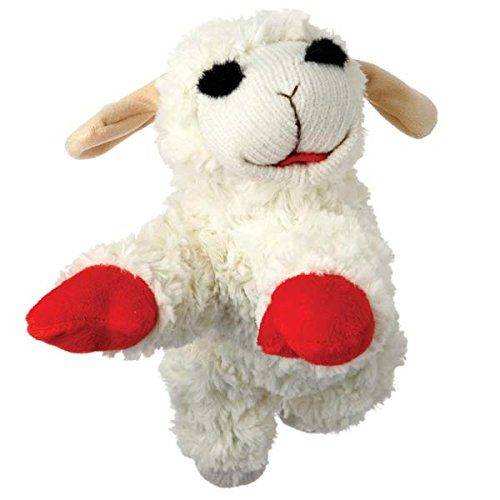 Multipet Plush Lamb Chop Dog Toy, 10 Inches