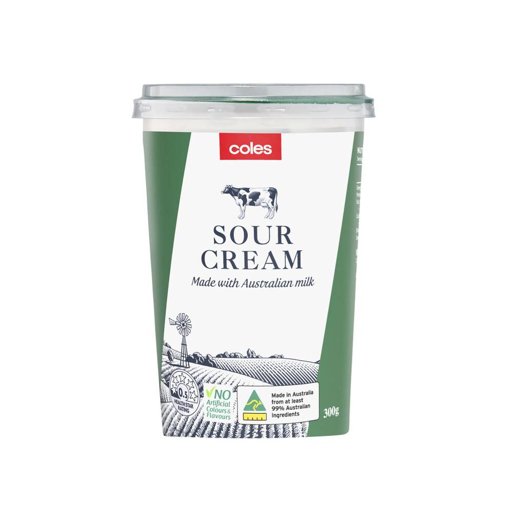 Coles Sour Cream 300g